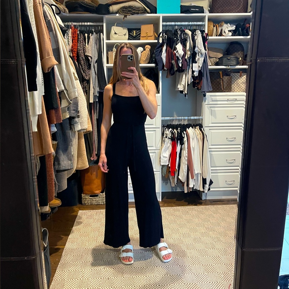 Forever21 ribbed, belted jumpsuit